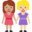 women holding hands, medium skin tone, medium-light skin tone